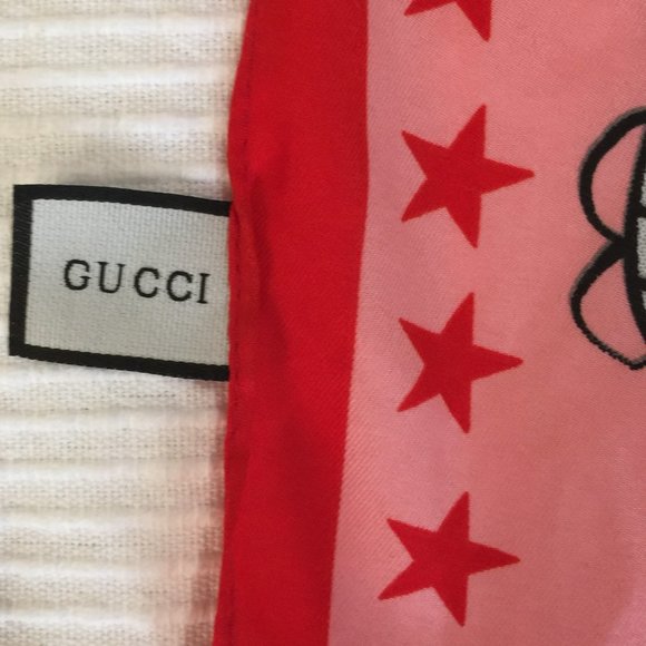 GUCCI "L' AVEUGLE  PAR  AMOUR"" AUTHENTIC SNAKE/ BUTTERFLY SILK SCARF - Picture 5 of 5